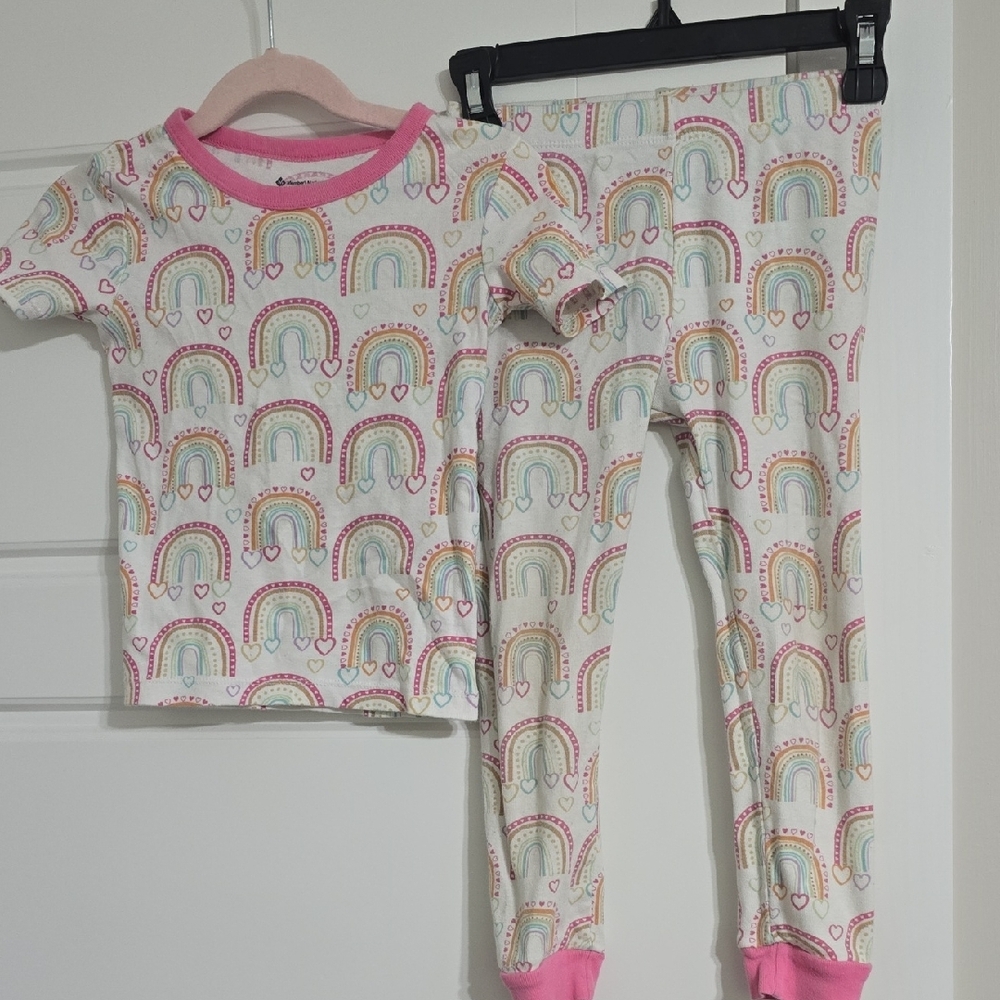 Rainbow Print Kids Pajamas Set